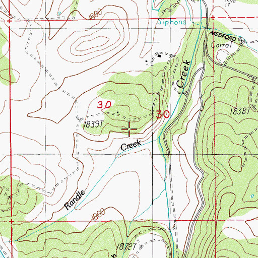 Topographic Map of Panther Gulch, OR
