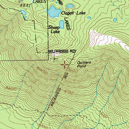 Topographic Map of Quitters Point, OR