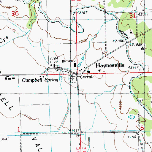 Topographic Map of Haynesville, OR