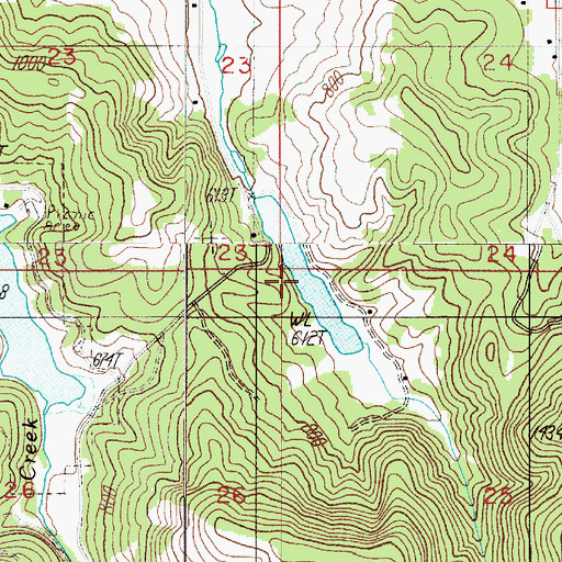 Topographic Map of Denley Reservoir, OR
