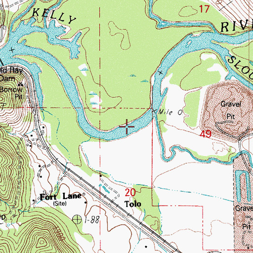 Topographic Map of Gold Ray Reservoir, OR