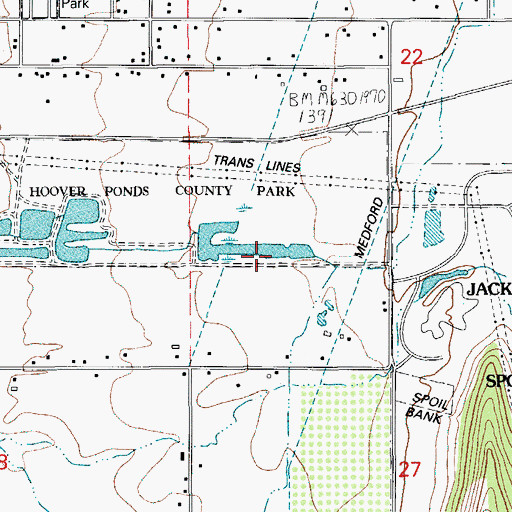 Topographic Map of Hoover Pond Number One, OR