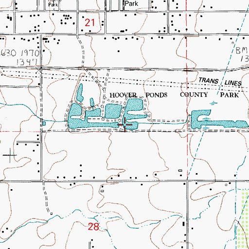 Topographic Map of Hoover Pond Number Two, OR
