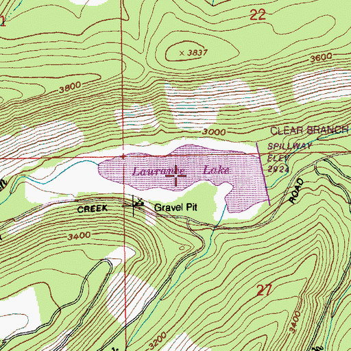 Topographic Map of Laurance Lake, OR