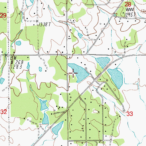 Topographic Map of Lester James Reservoir, OR