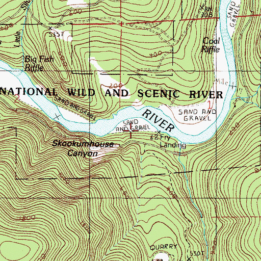 Topographic Map of Fry Landing, OR