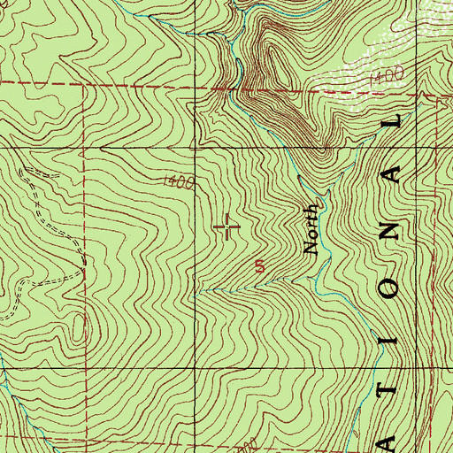 Topographic Map of North Fork Pistol River, OR