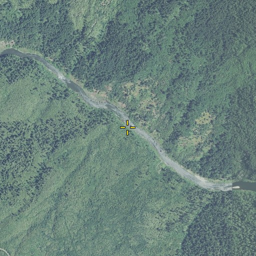 Aerial/Satellite Image of Big Boulder Rapids, OR