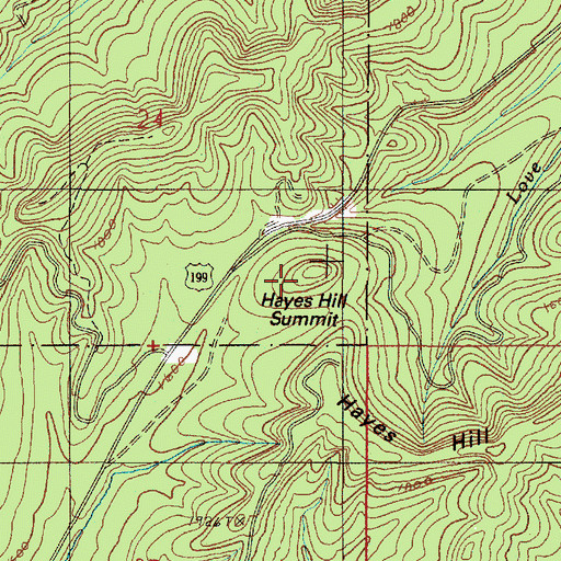 Topographic Map of Hayes Hill Summit, OR