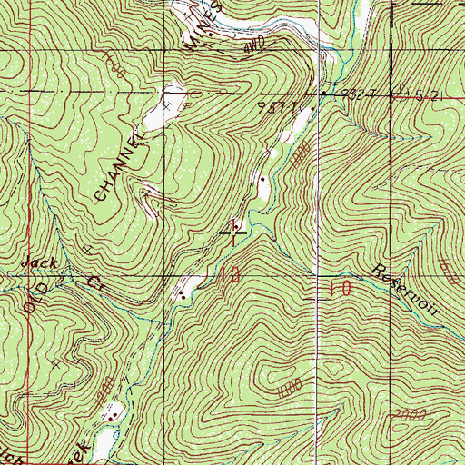 Topographic Map of Reservoir Creek, OR