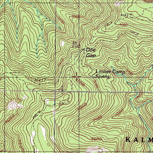 Topographic Map of Limber Camp Spring, OR