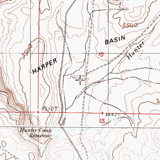 Topographic Map of Harper Basin, OR