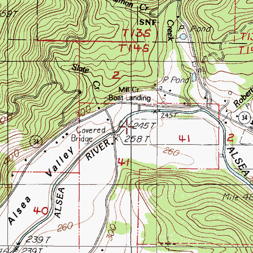Topographic Map of Mill Creek County Park, OR