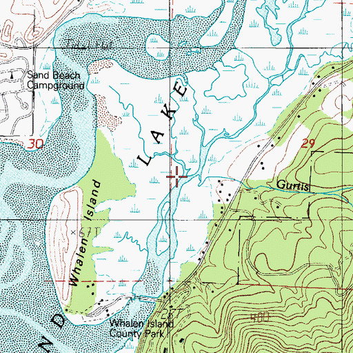 Topographic Map of Gurtis Creek, OR