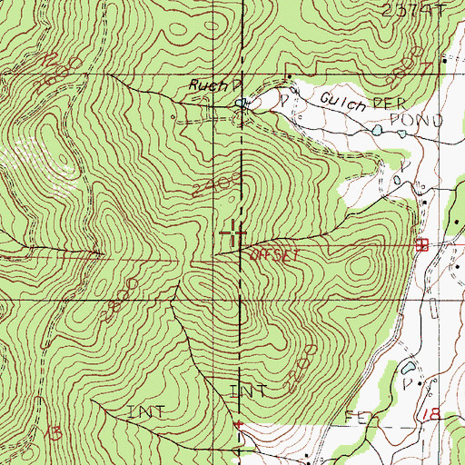 Topographic Map of Gibson Reservoir, OR
