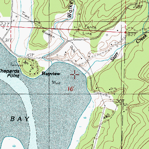 Topographic Map of Starr Creek, OR