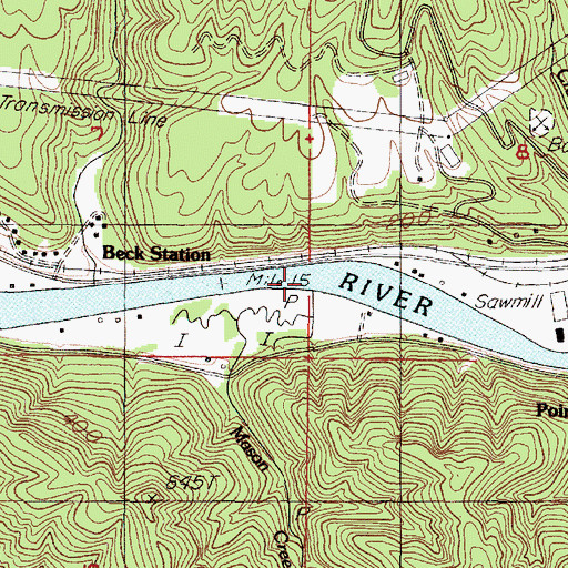 Topographic Map of Mason Creek, OR