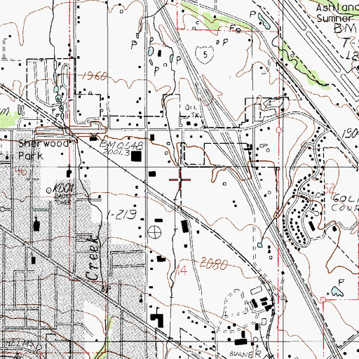 Topographic Map of Ashland Ranger Station, OR