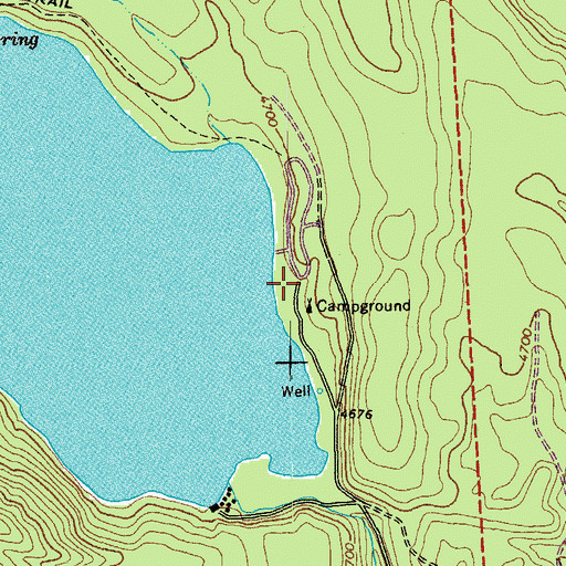 Topographic Map of Cultus Lake Recreation Site, OR