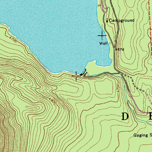 Topographic Map of Cultus Lake Resort, OR
