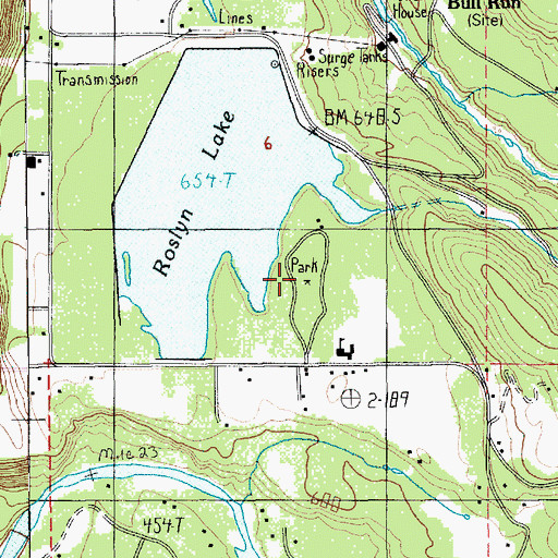 Topographic Map of Roslyn Lake Picnic Area (historical), OR