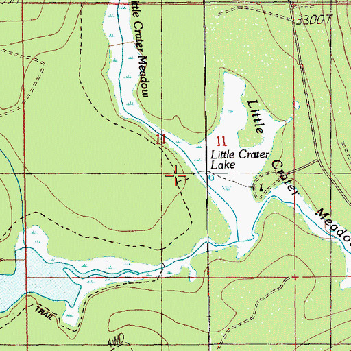Topographic Map of Little Crater Lake Geological Area, OR