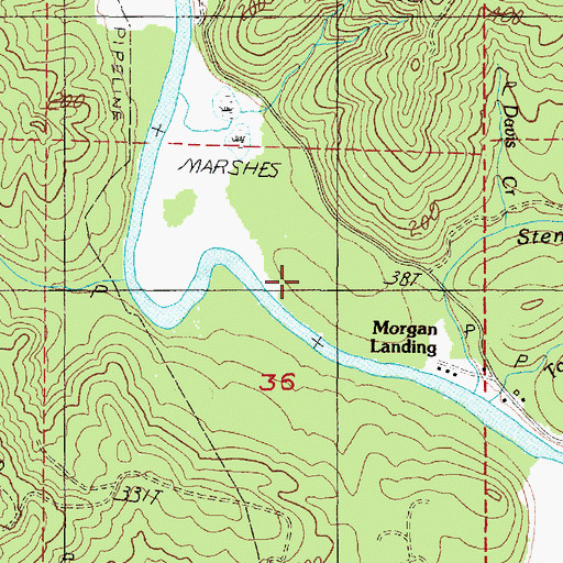 Topographic Map of Scare Creek, OR