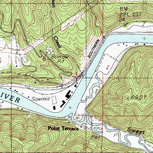 Topographic Map of Neilson Creek, OR