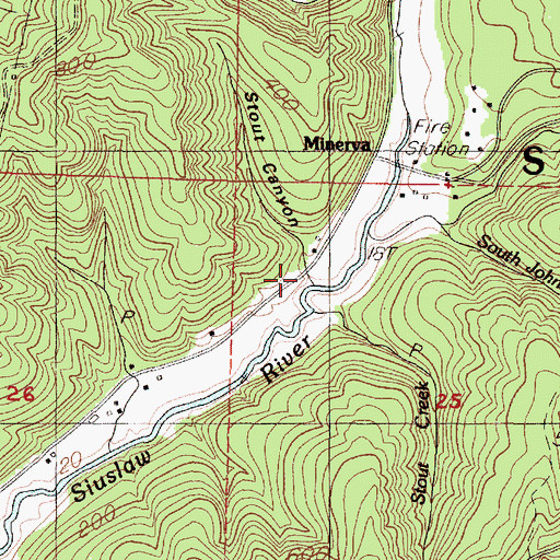 Topographic Map of Stout Canyon, OR