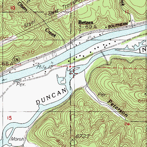 Topographic Map of Peterson Creek, OR