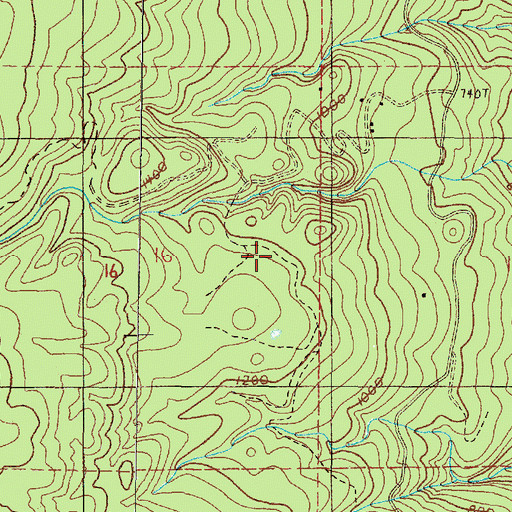Topographic Map of Big Fish Riffle, OR