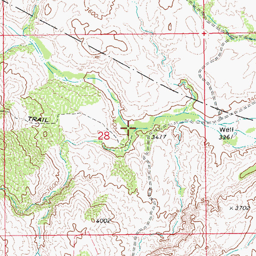 Topographic Map of South Fork Goodwin Canyon, AZ