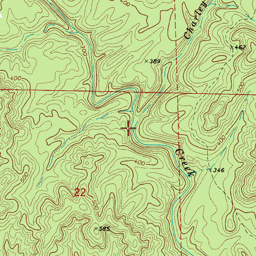 Topographic Map of Charley Spring Branch, AL