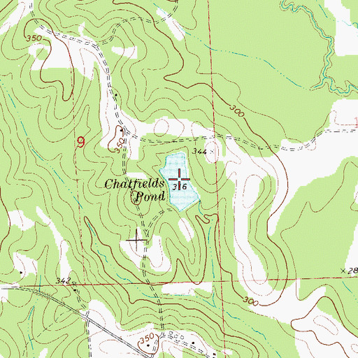 Topographic Map of Chatfields Pond, AL