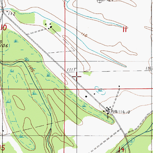 Topographic Map of Cheerful Church Number 2, AL