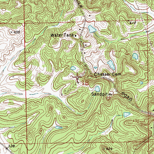 Topographic Map of Chesser Cemetery, AL