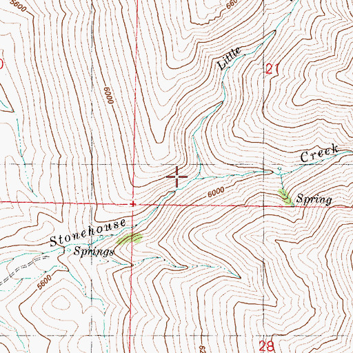 Topographic Map of Little Stonehouse Creek, OR