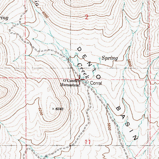 Topographic Map of O'Conner Homestead, OR