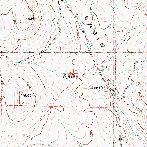 Topographic Map of Denio Basin, OR