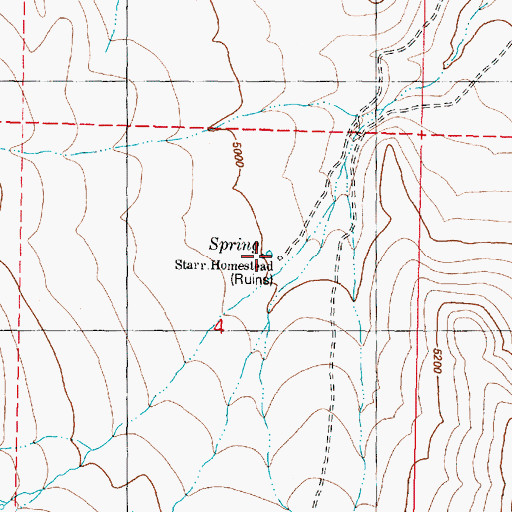 Topographic Map of Starr Homestead (historical), OR