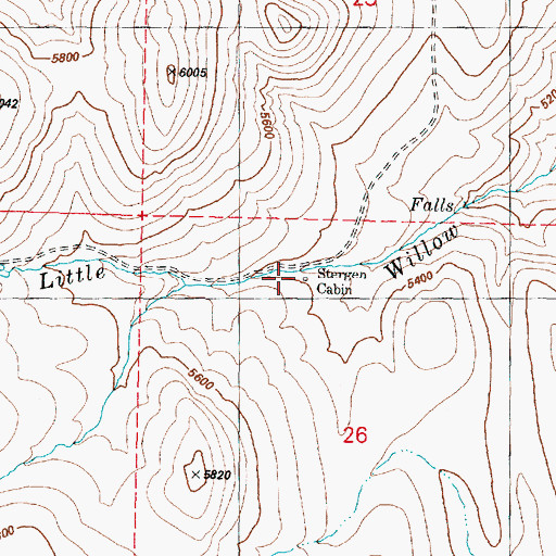 Topographic Map of Stergen Cabin, OR