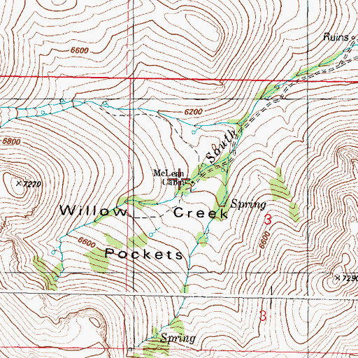 Topographic Map of McLean Cabin, OR