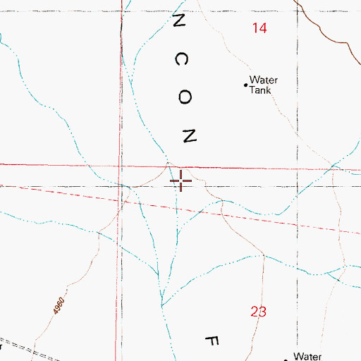 Topographic Map of Rincon Flat, OR