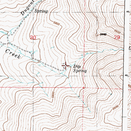 Topographic Map of Dip Spring, OR