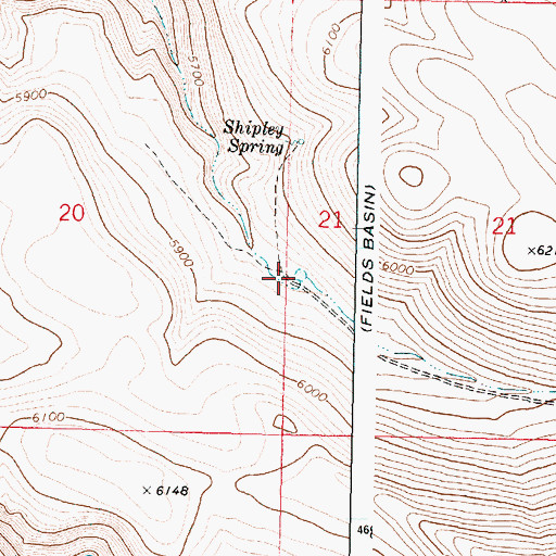 Topographic Map of Pueblo Reservoir, OR