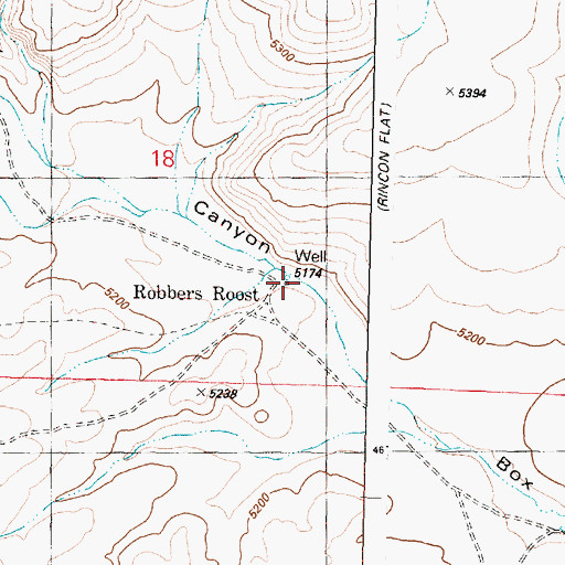 Topographic Map of Robbers Roost, OR