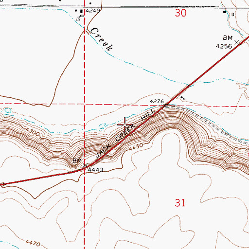 Topographic Map of Jack Creek Hill, OR