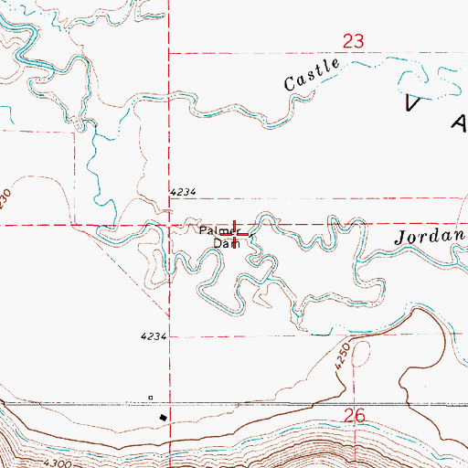 Topographic Map of Palmer Dam, OR