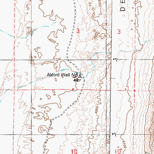 Topographic Map of Alvord Well Number Four, OR