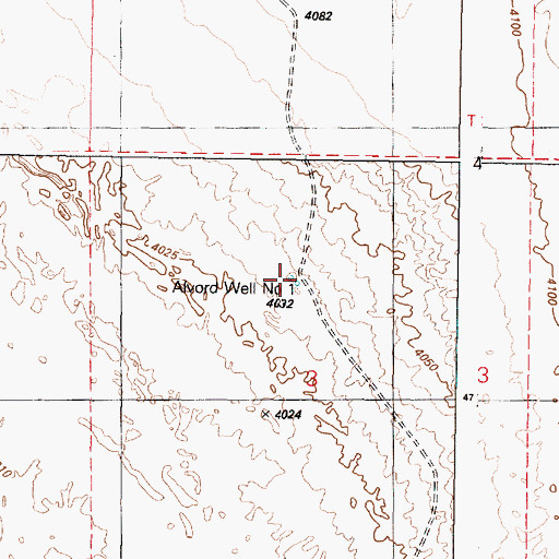Topographic Map of Alvord Well Number One, OR